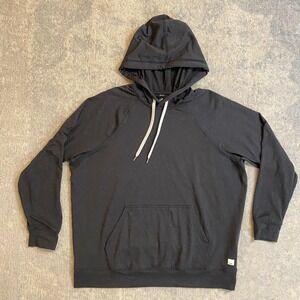 Vuori Hoodie Sweatshirt Mens Small Black Lightweight Stretch Pullover Casual